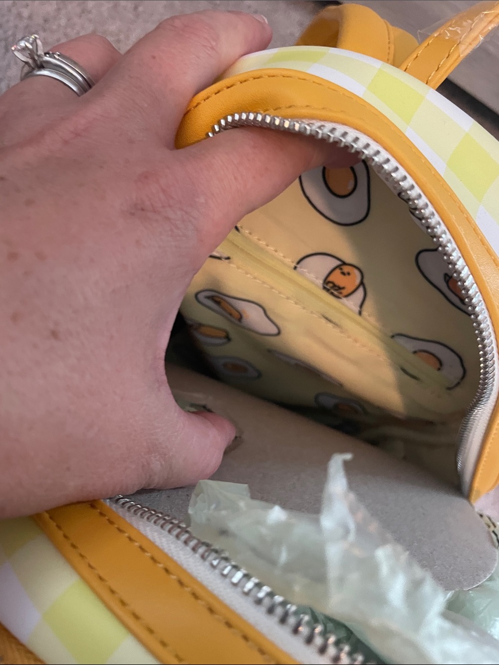 NWT Rare Loungefly Sanrio Gudetama mini backpack - Picture 10 of 10